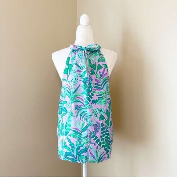 Lilly Pulitzer Rori Halter Top in Purple Iris on the Chase - Large - Picture 4 of 13